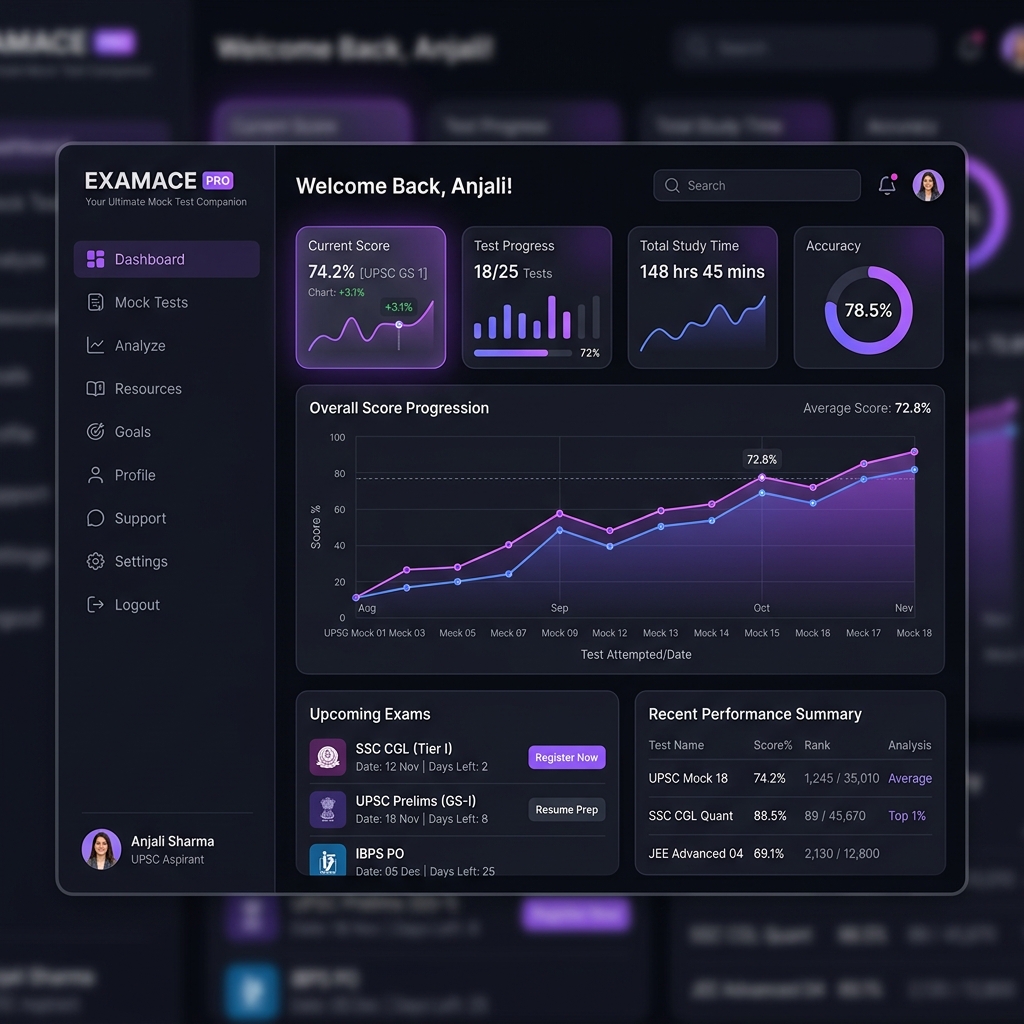MockPrep Dashboard Preview